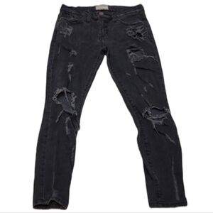 Current/Elliot shredded skinny jeans.